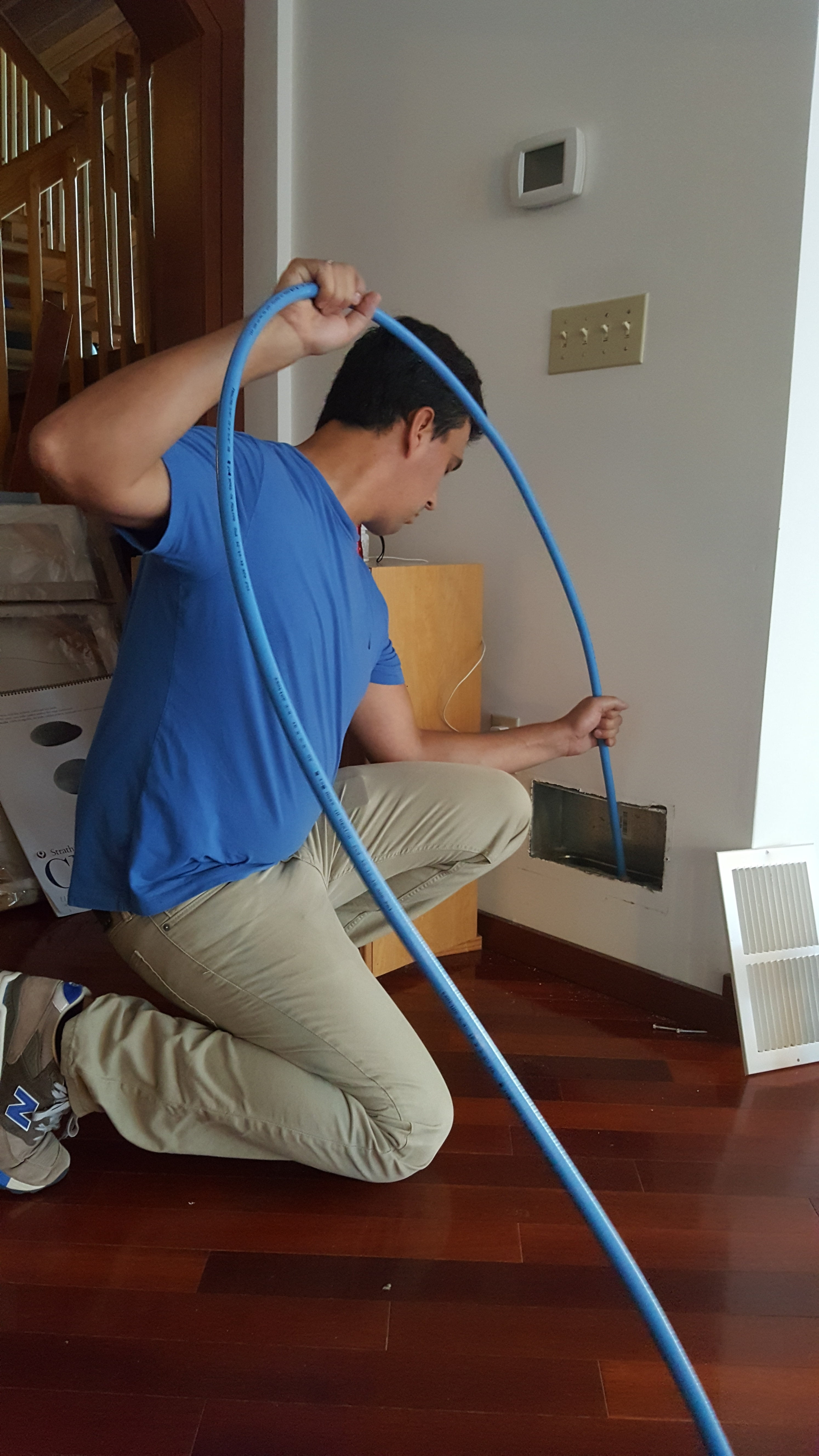 man cleaning air ducts man cleaning air ducts